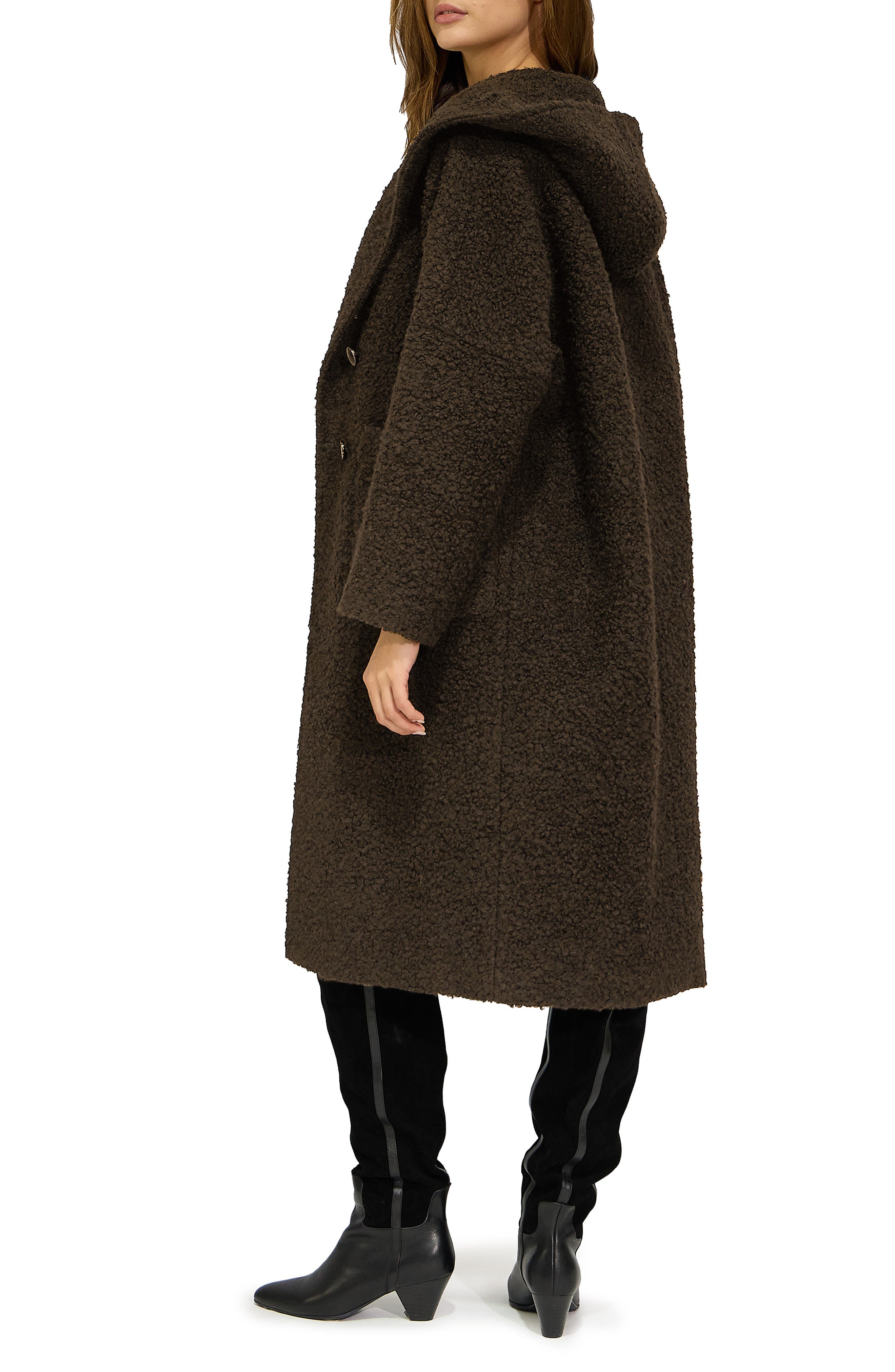 Belle & Bloom Young Love Hooded Bouclé Coat (Women) | Nordstromrack