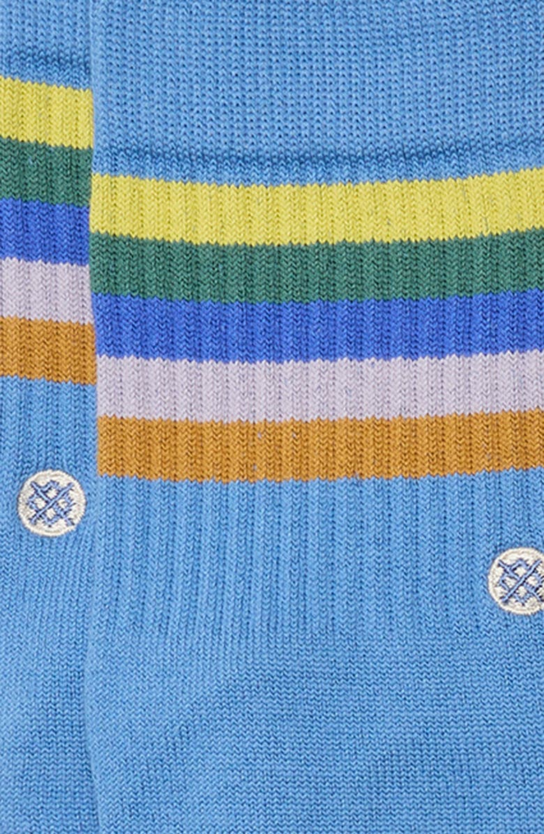 Stance Kids' Assorted 3-Pack Stripe & Solid Crew Socks, Alternate, color, Capri Blue