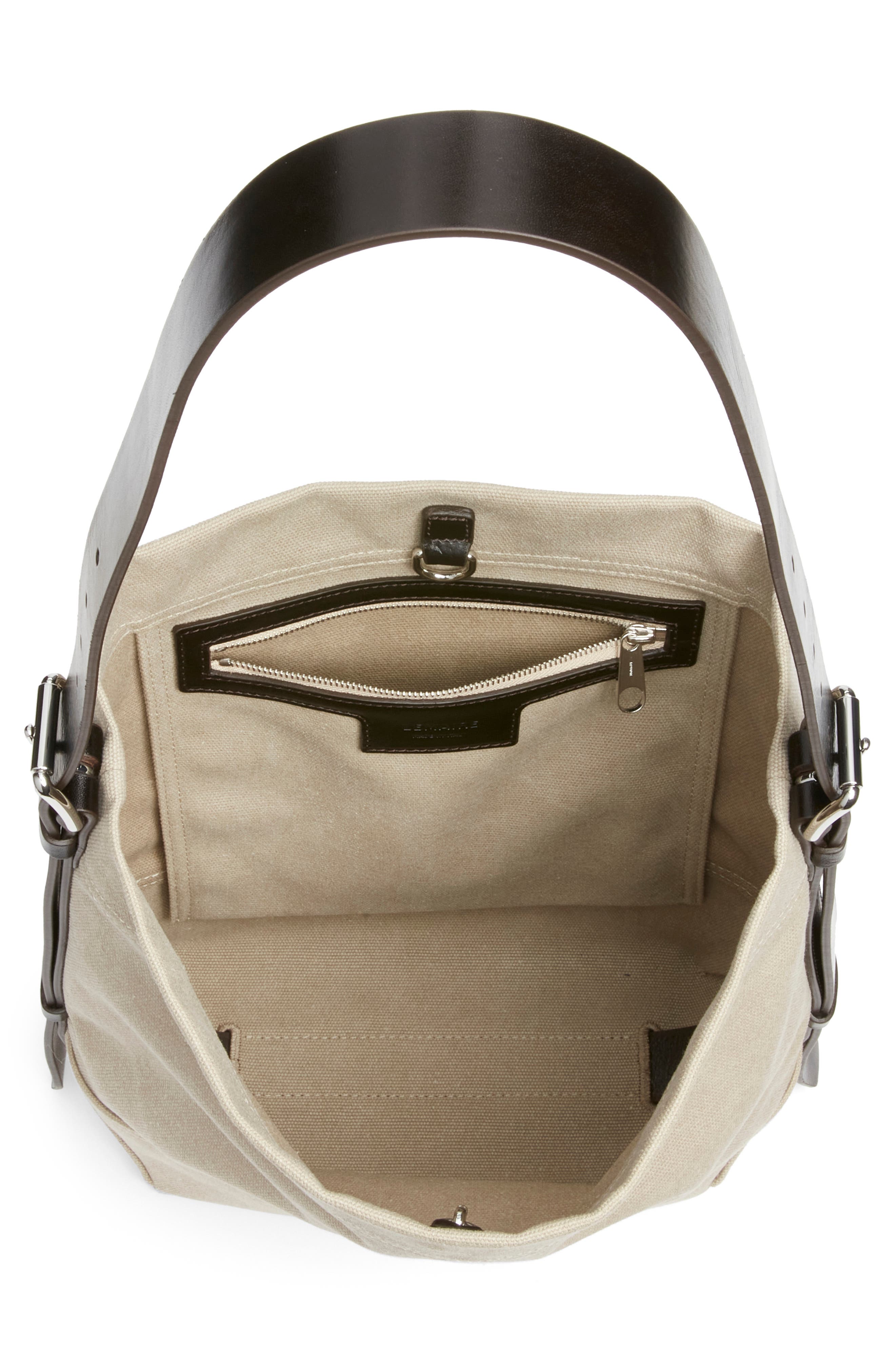 Lemaire Small Belted Canvas Tote, Alternate, color, Dark Linen