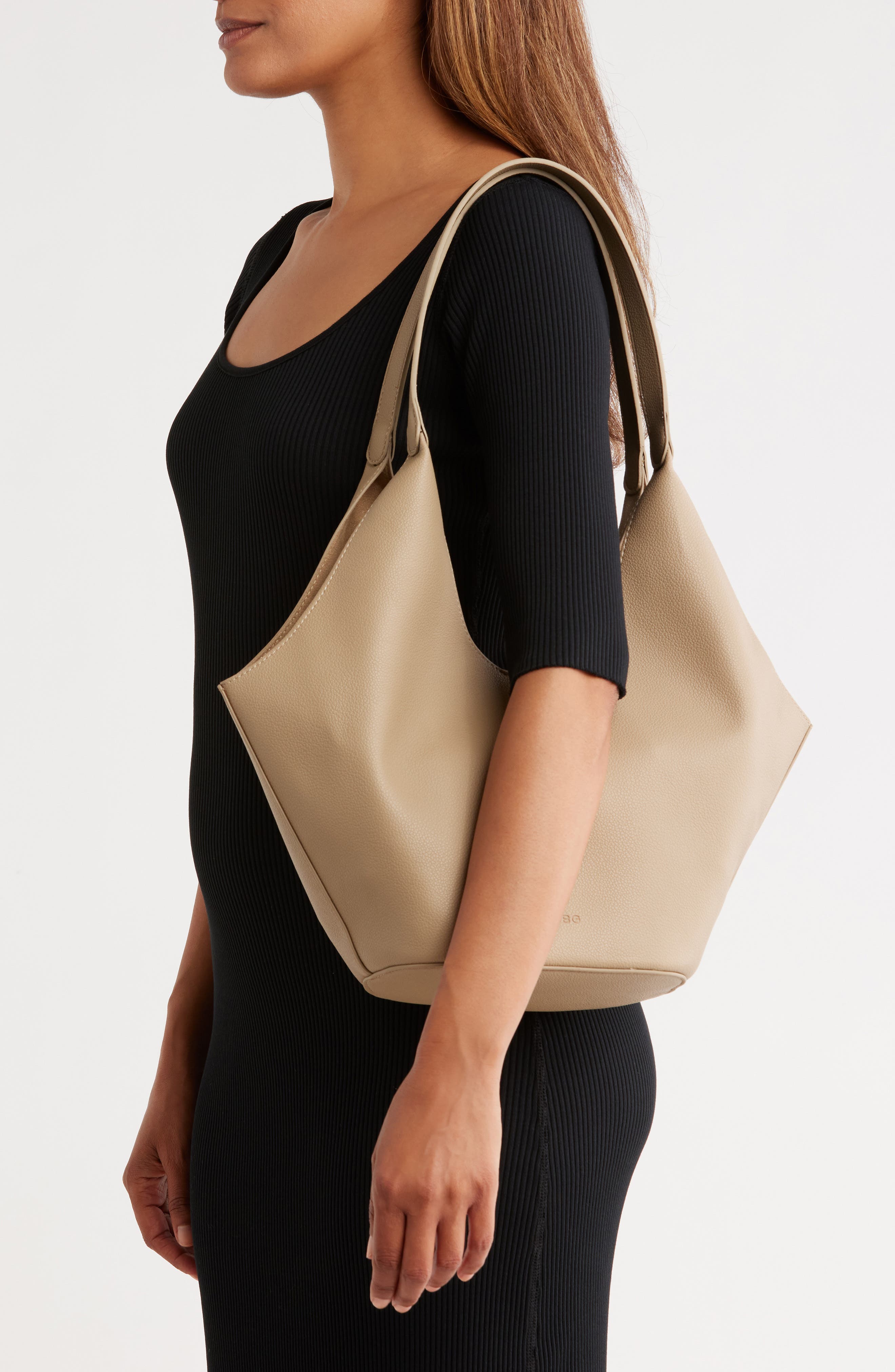 Small Bucket Tote Bag, Alternate, color, GINGER
