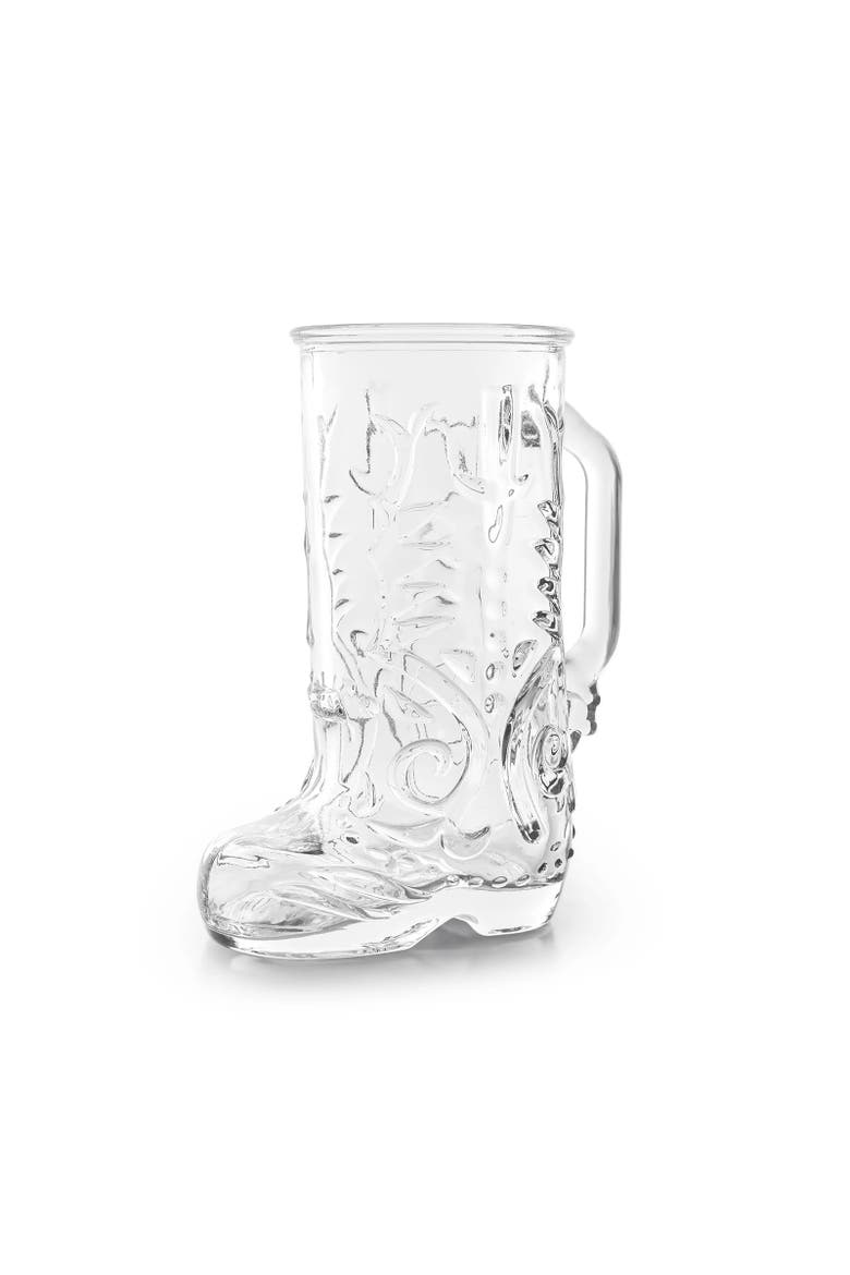 Wild West Boot Glass, 22 oz / 650 ml, Clear Glass, Alternate, color, Clear