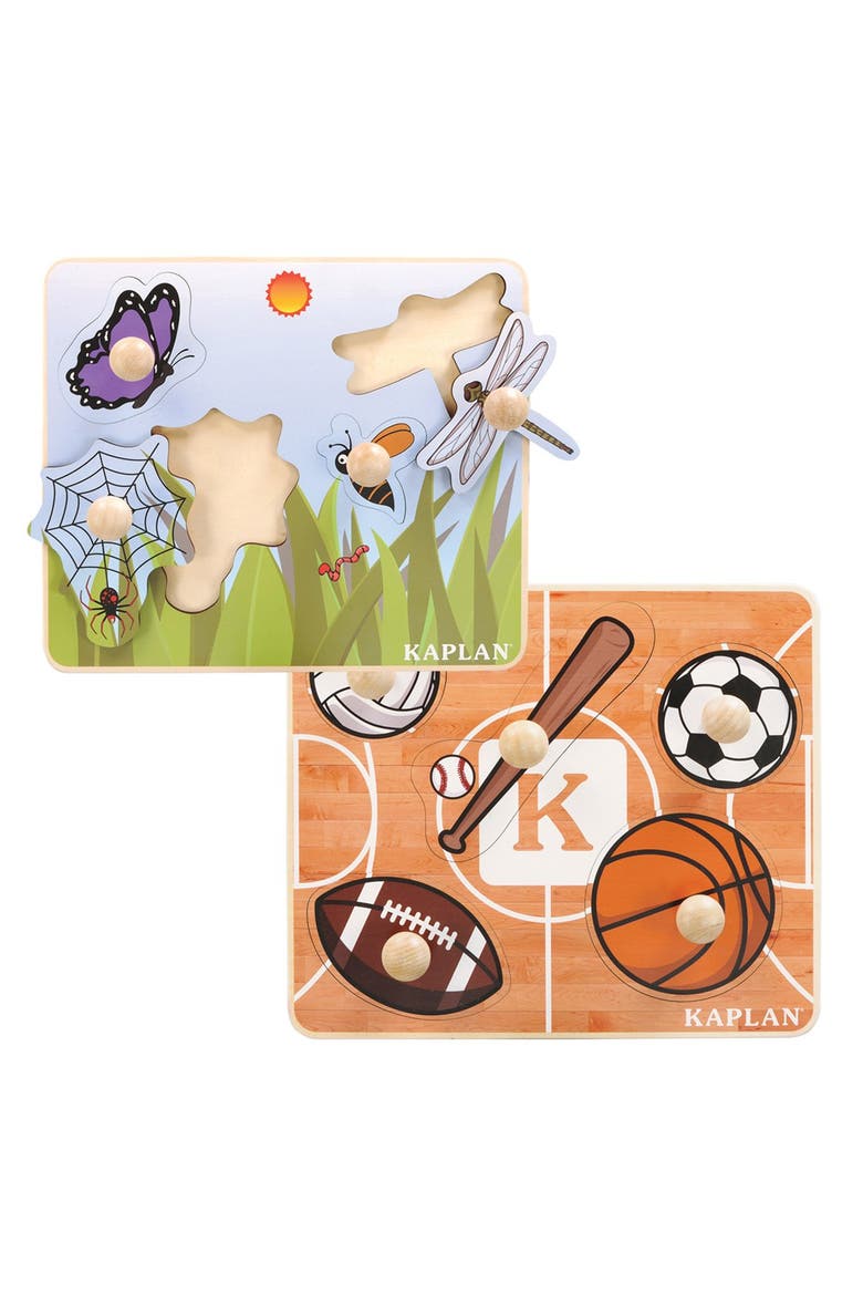 Kaplan Jumbo Knob Puzzles - Set of 7, Alternate, color, Multicolored