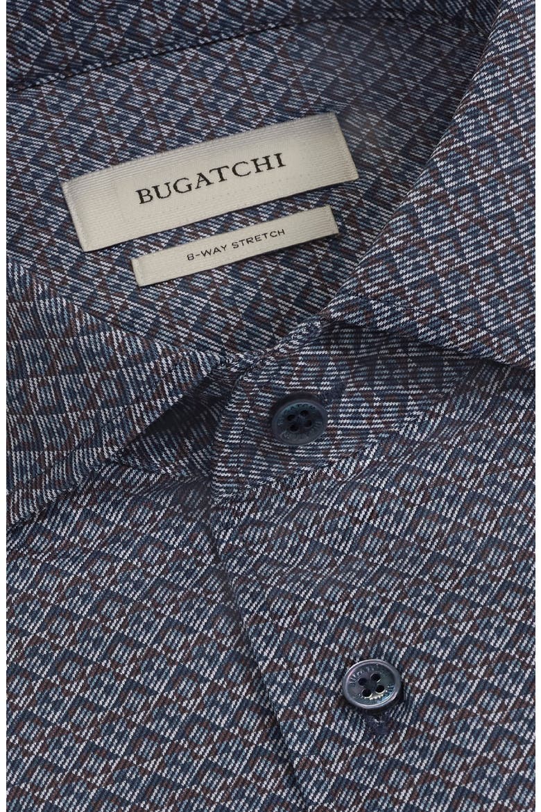 Devon OoohCotton® Print Button-Up Shirt, Alternate, color, NAVY