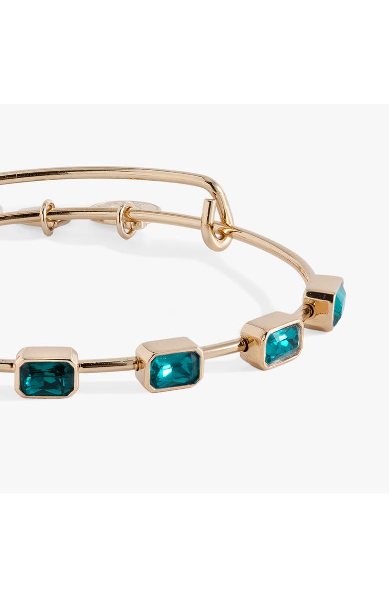 Alex and Ani December Birthstone Emerald Cut Bangle, Alternate, color, Silver