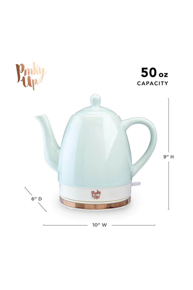 Noelle Ceramic Electric Tea Kettle, Alternate, color, Green