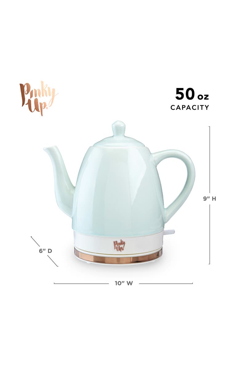 Pinky Up (Accessories) Noelle Ceramic Electric Tea Kettle, Alternate, color, Green