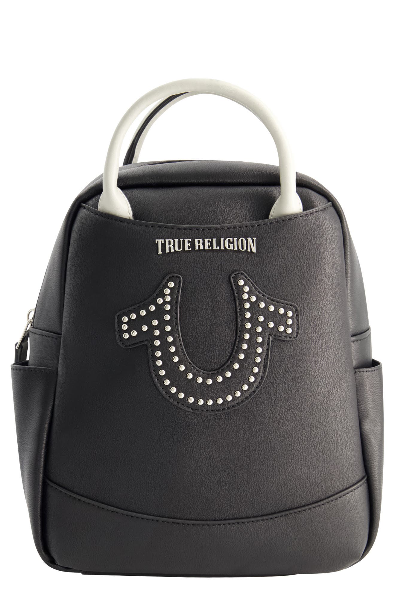 True Religion Brand Jeans Studded Horseshoe Backpack, Main, color, 