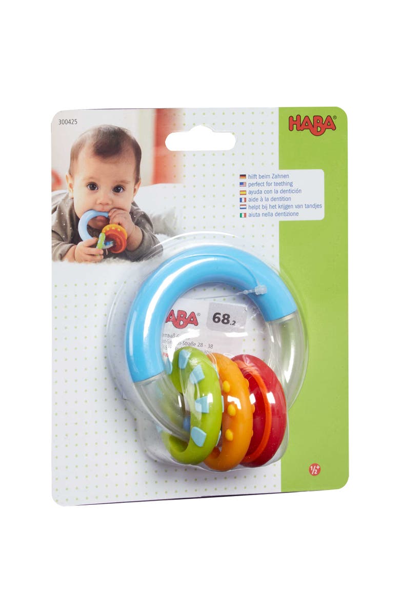 HABA Nobbi Silicone Teether and Clutching Toy, Alternate, color, Multi
