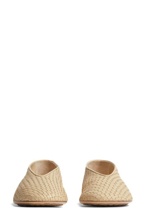 Bottega Veneta Lagoon Intrecciato Ballet Flat In Neutral