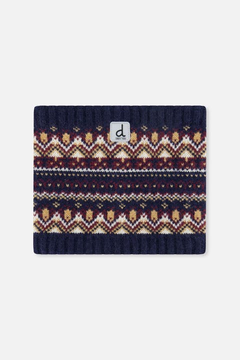 Fair Isle Jacquard Fleece-Lined Knit Neckwarmer