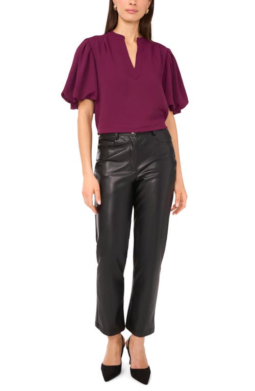 Vince Camuto Puff Sleeve Popover Top In Purple