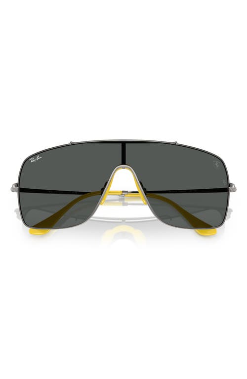 Ray Ban Ray-ban 56mm Scuderia Ferrari Wrap Shield Sunglasses In Gunmetal