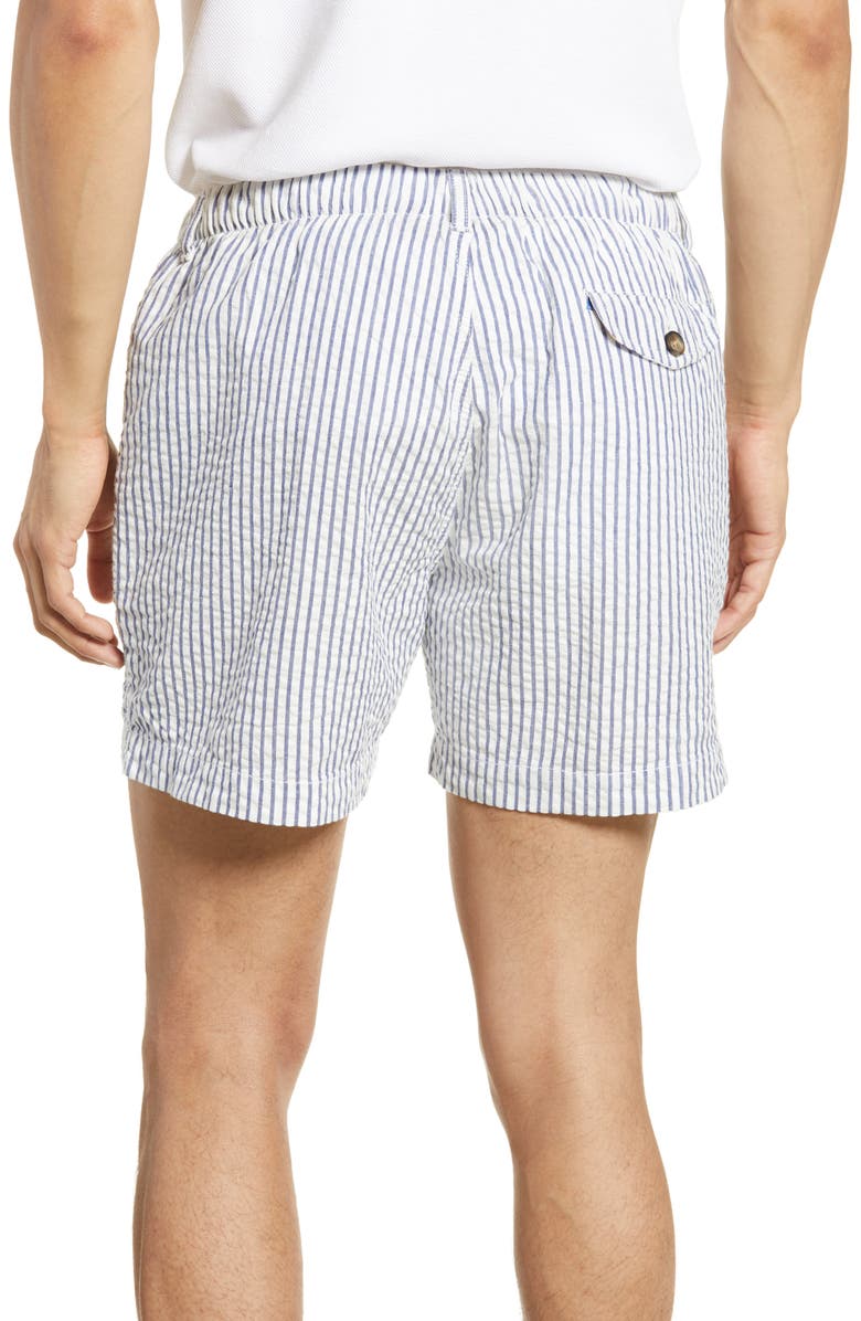 Vintage 1946 Snappers Seersucker Shorts, Alternate, color, 