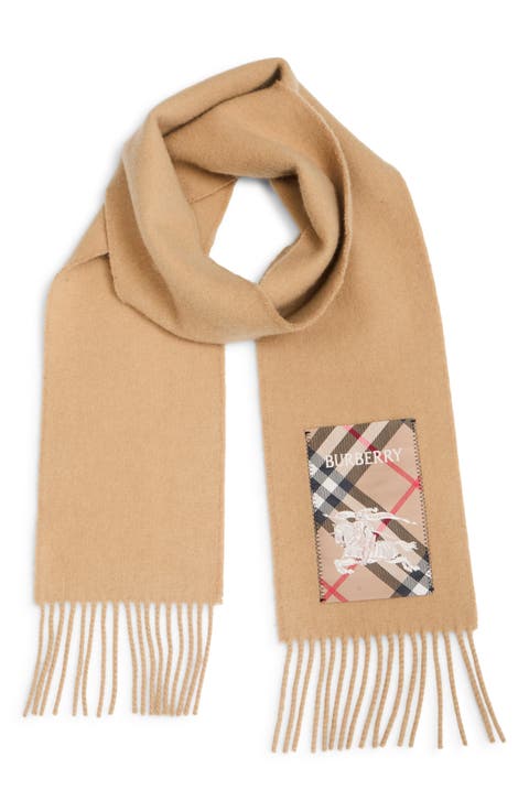 Fringe Narrow Cashmere Scarf
