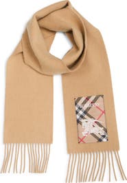 Burberry Fringe Narrow Cashmere Scarf