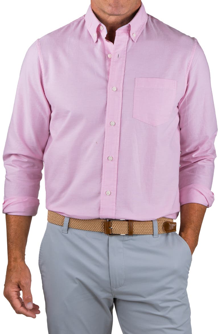 Classic Fit Cotton Oxford Button-Down Shirt, Main, color, PINK