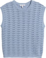 Bernardo Wave Pointelle Knit Tank