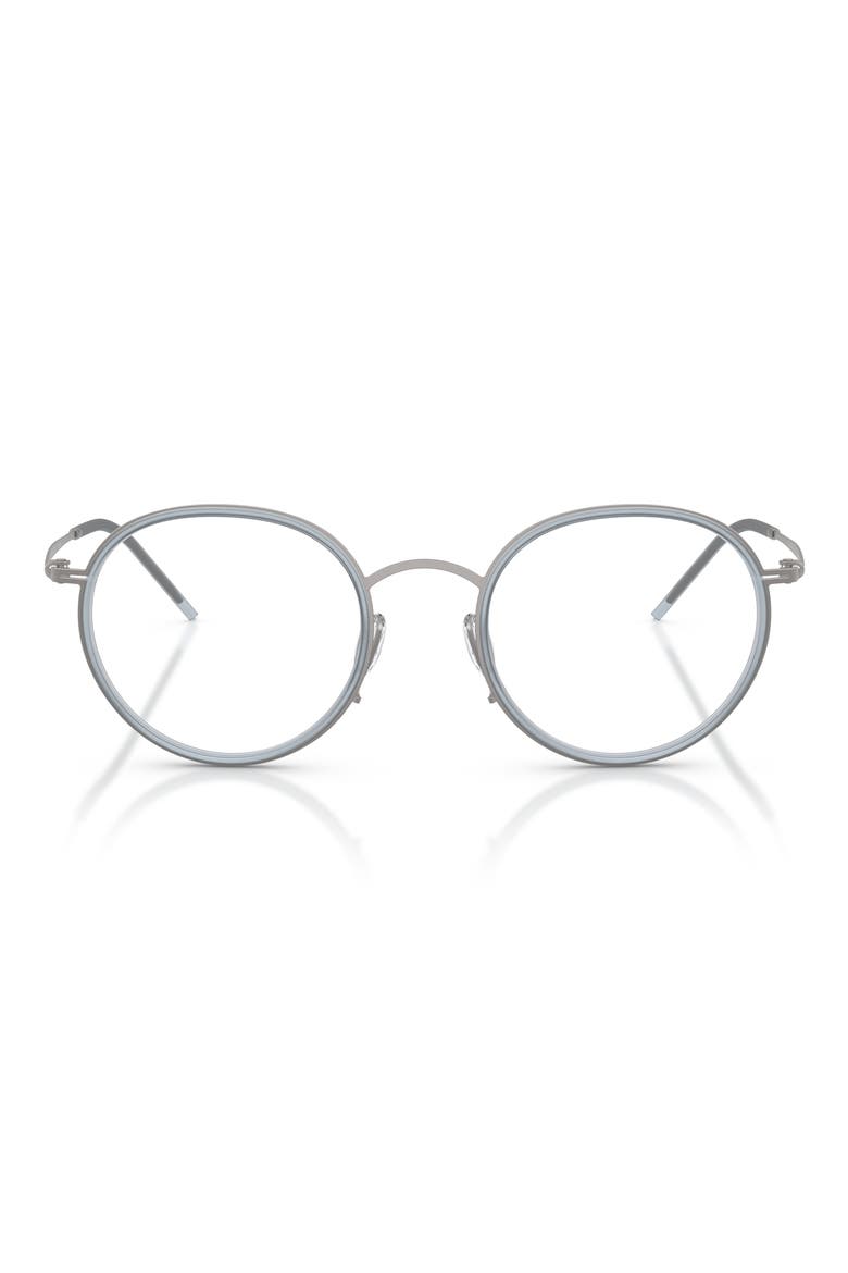49mm Small Round Optical Glasses, Main, color, MATTE GUNMETAL / DEMO LENS