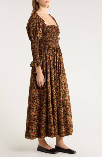 Bijou Floral Long Sleeve Organic Cotton Dress