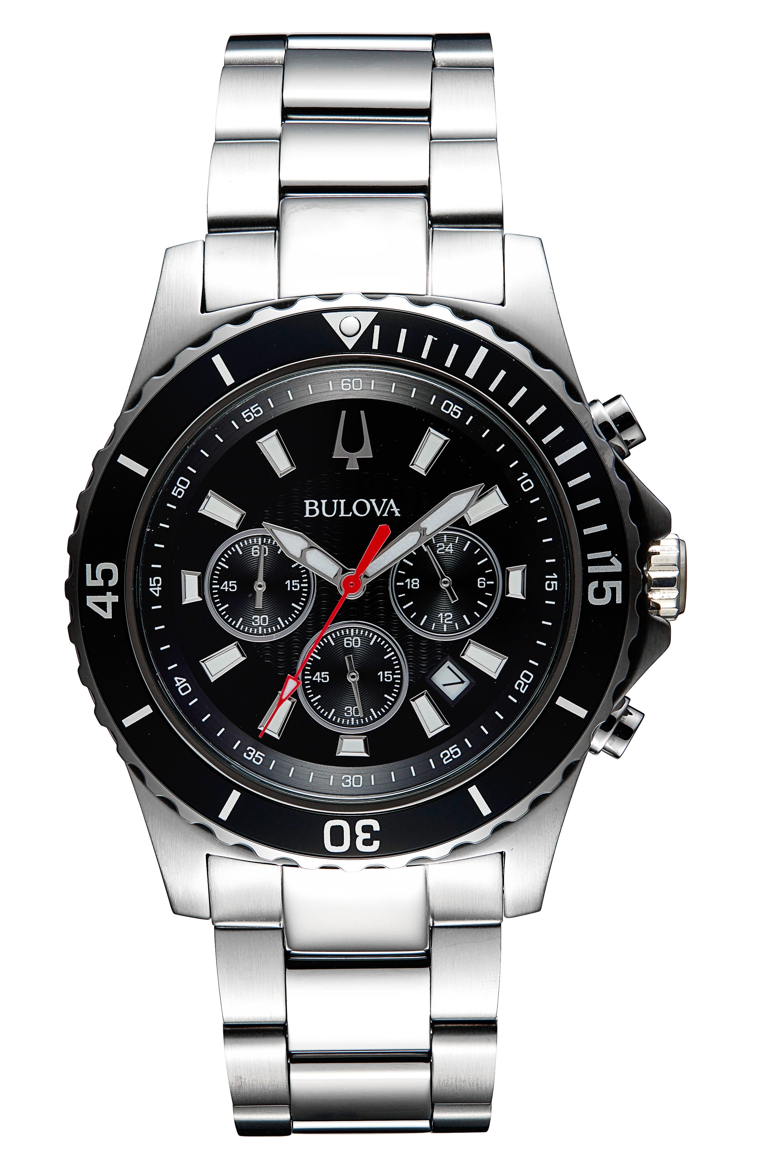 BULOVA Chronograph Quartz Bracelet Watch, 44mm