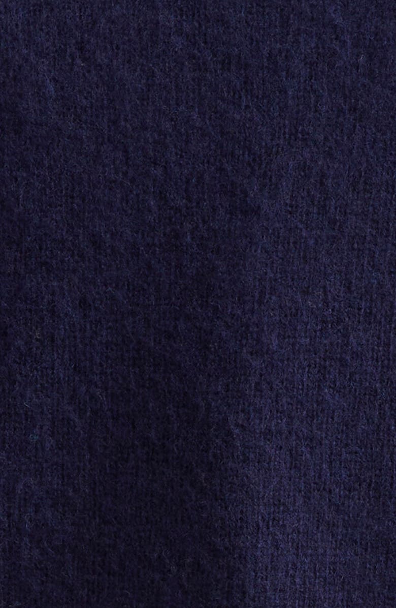 Drake's Brushed Shetland Lambswool Crewneck Sweater, Alternate, color, 250 Navy