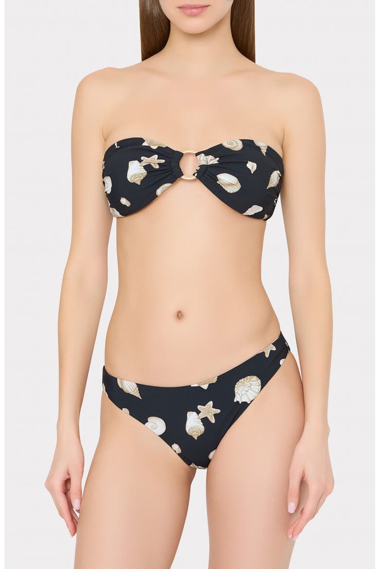 Margot Seashell Bikini Bottoms, Alternate, color, BLACK/ WHITE