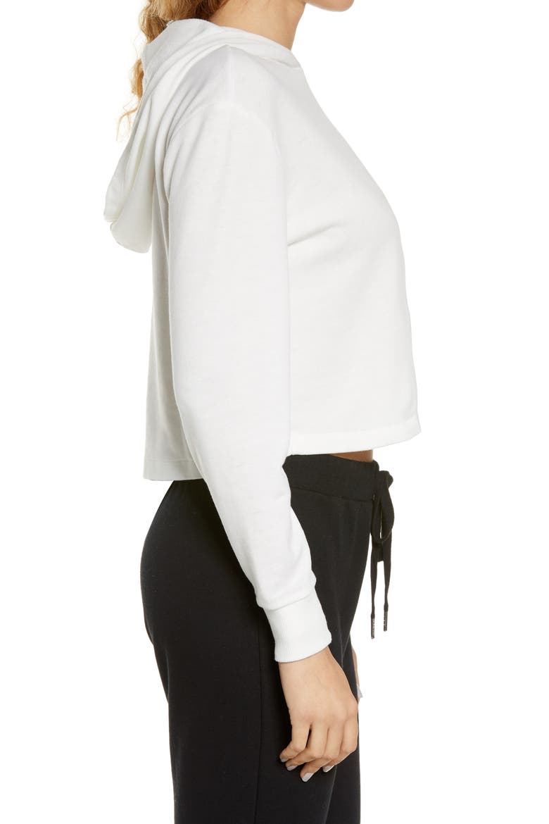 Women's Crop Hoodie, Alternate, color, IVORY