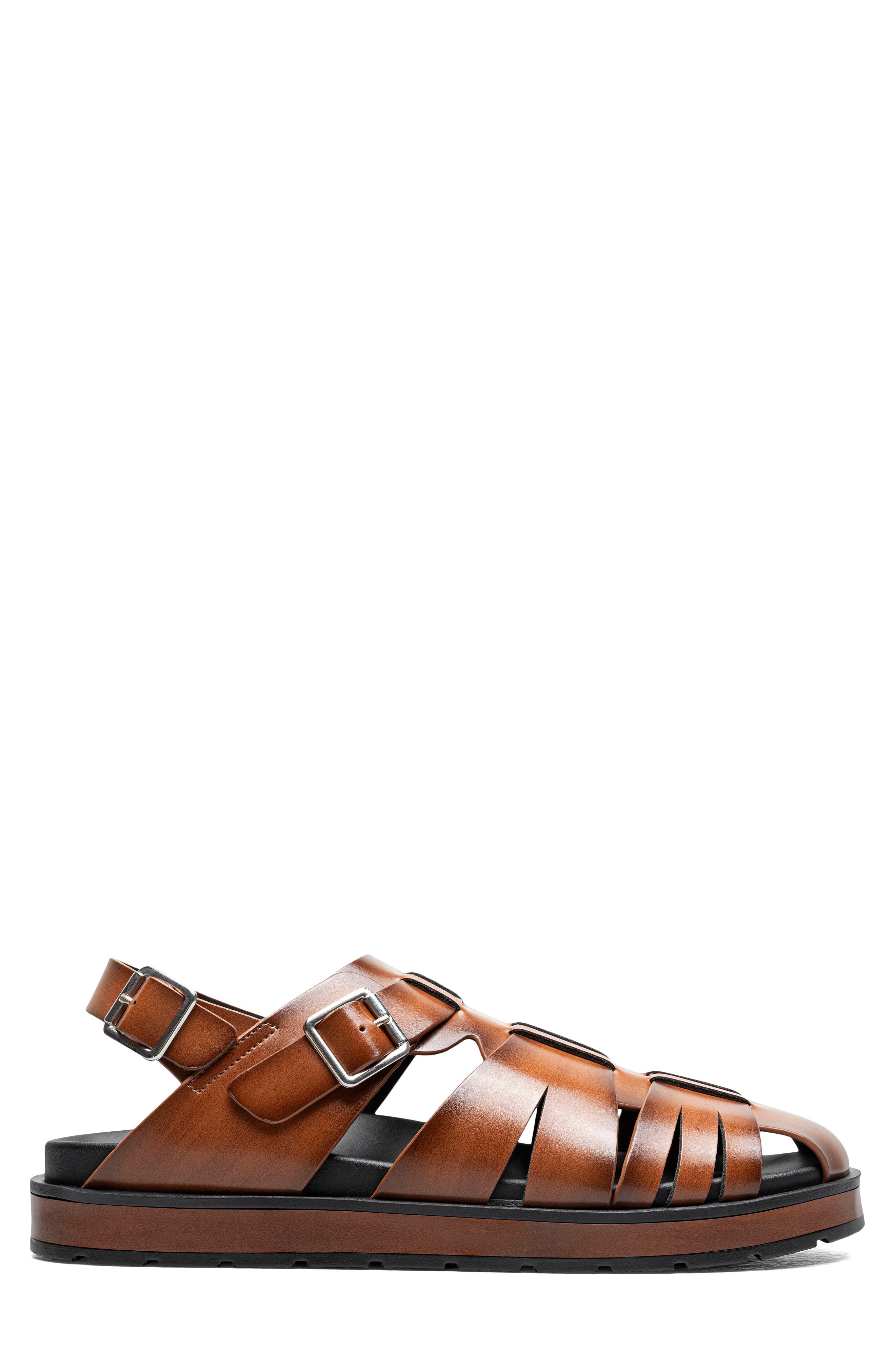 Largo Fisherman Sandal, Alternate, color, COGNAC