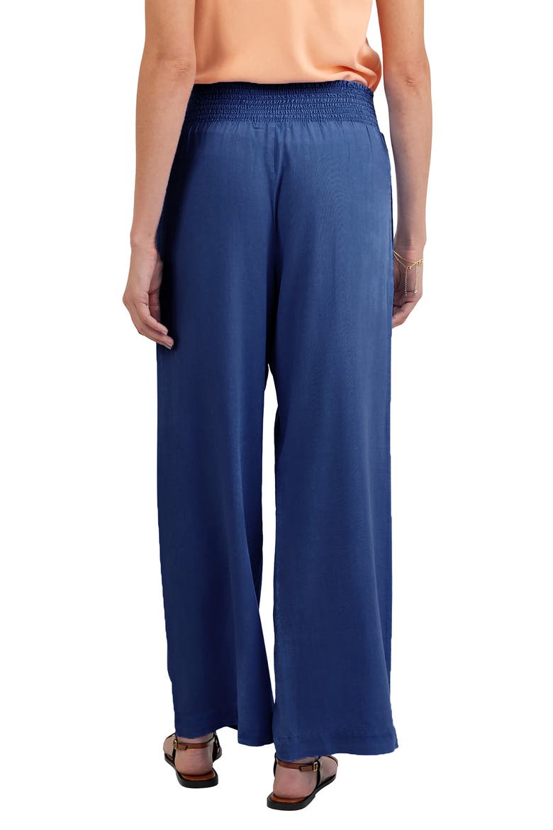 Smock Waist Wide Leg Pants, Alternate, color, MIDNIGHT SURF