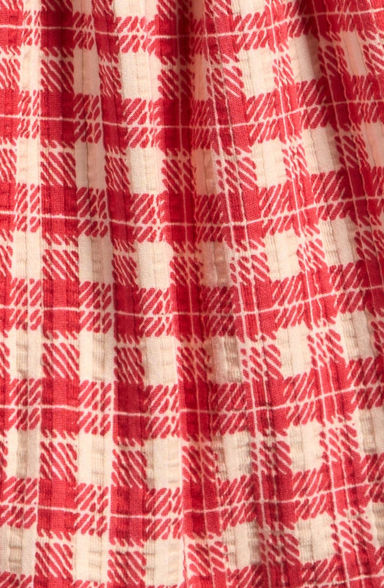 NEXT Kids' Gingham Embroidered Dress, Alternate, color, Pink