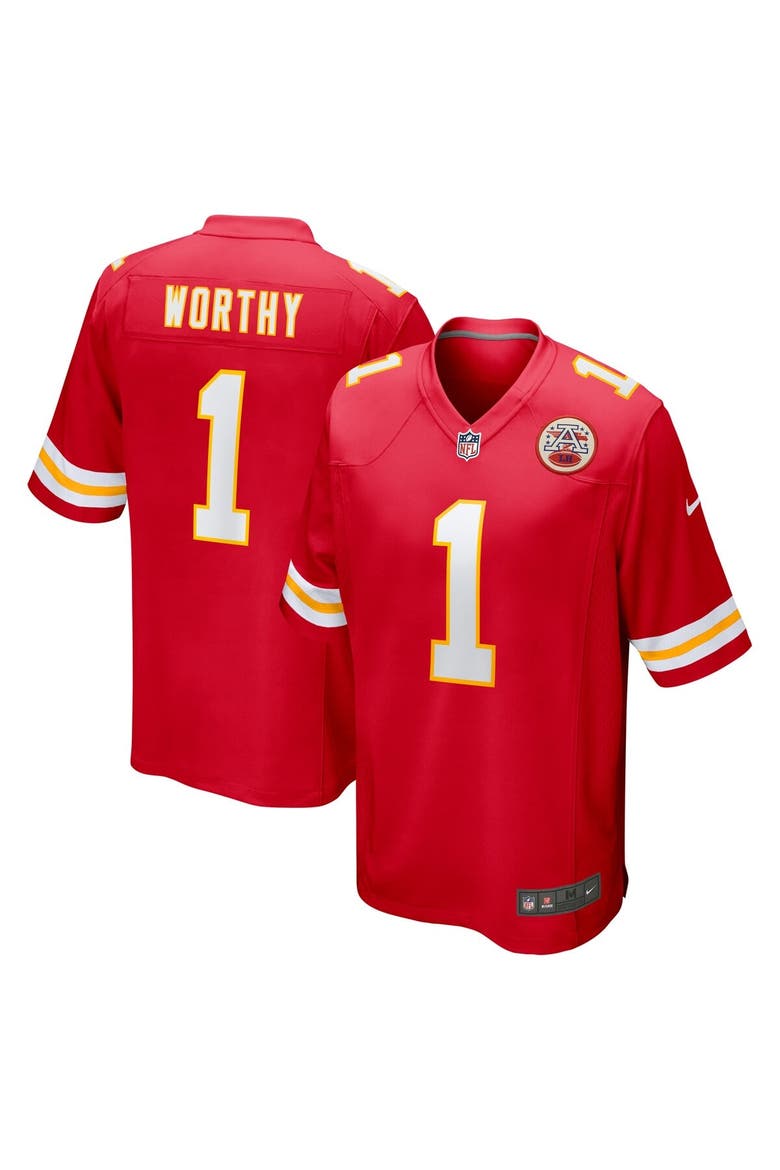 Men's Nike Xavier Worthy Red Kansas City Chiefs  Player Game Jersey, Main, color, Red