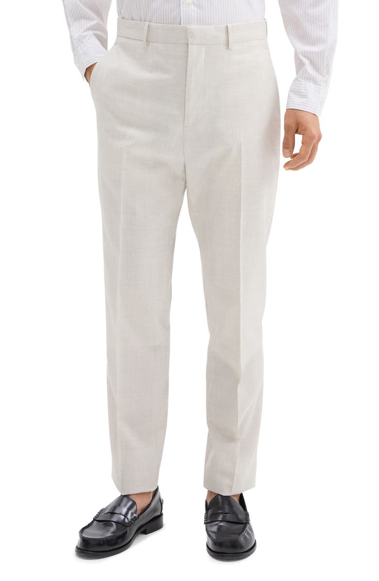 Theory Mayer Soft Tailored Straight Leg Dress Pants, Main, color, Fog