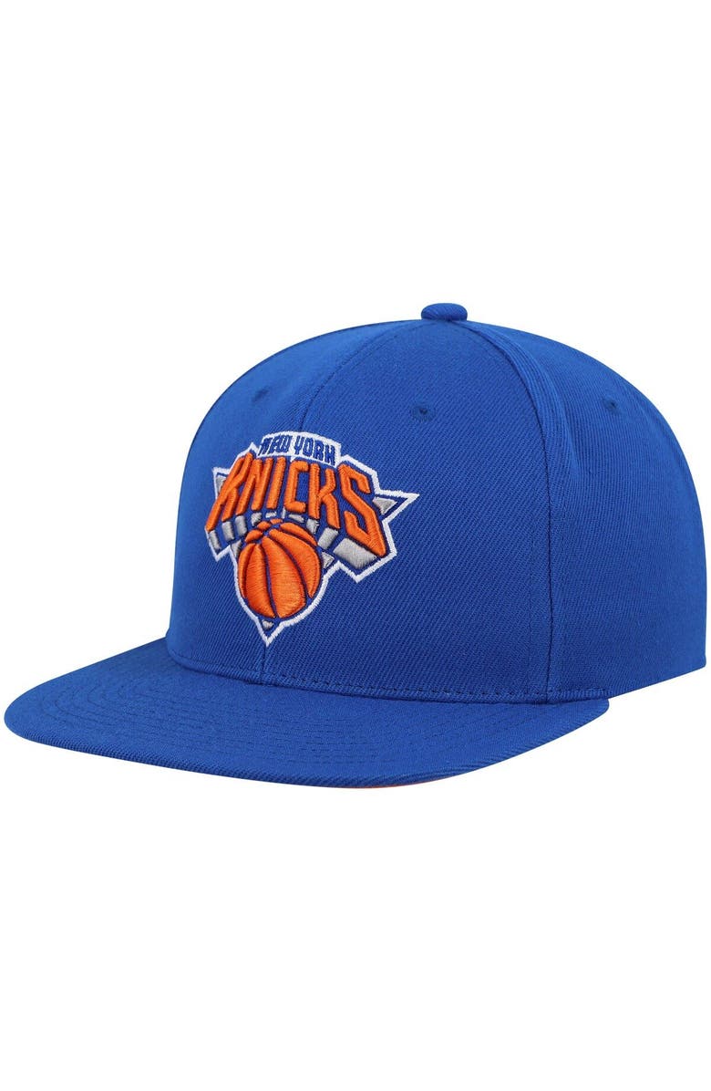 Mitchell & Ness Men's Mitchell & Ness Royal New York Knicks Core Side Snapback Hat, Alternate, color, 