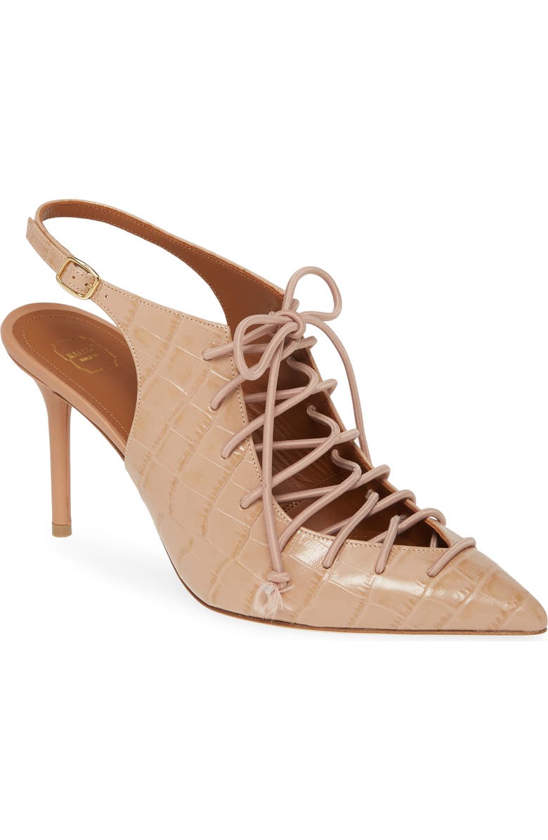 Malone Souliers Alessandra Pointed Toe Lace-Up Pump, Main, color,
