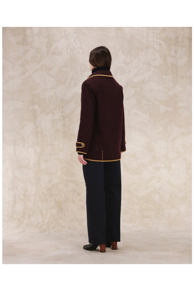 Danielle Wool Jacket, Alternate, color, Burgundy