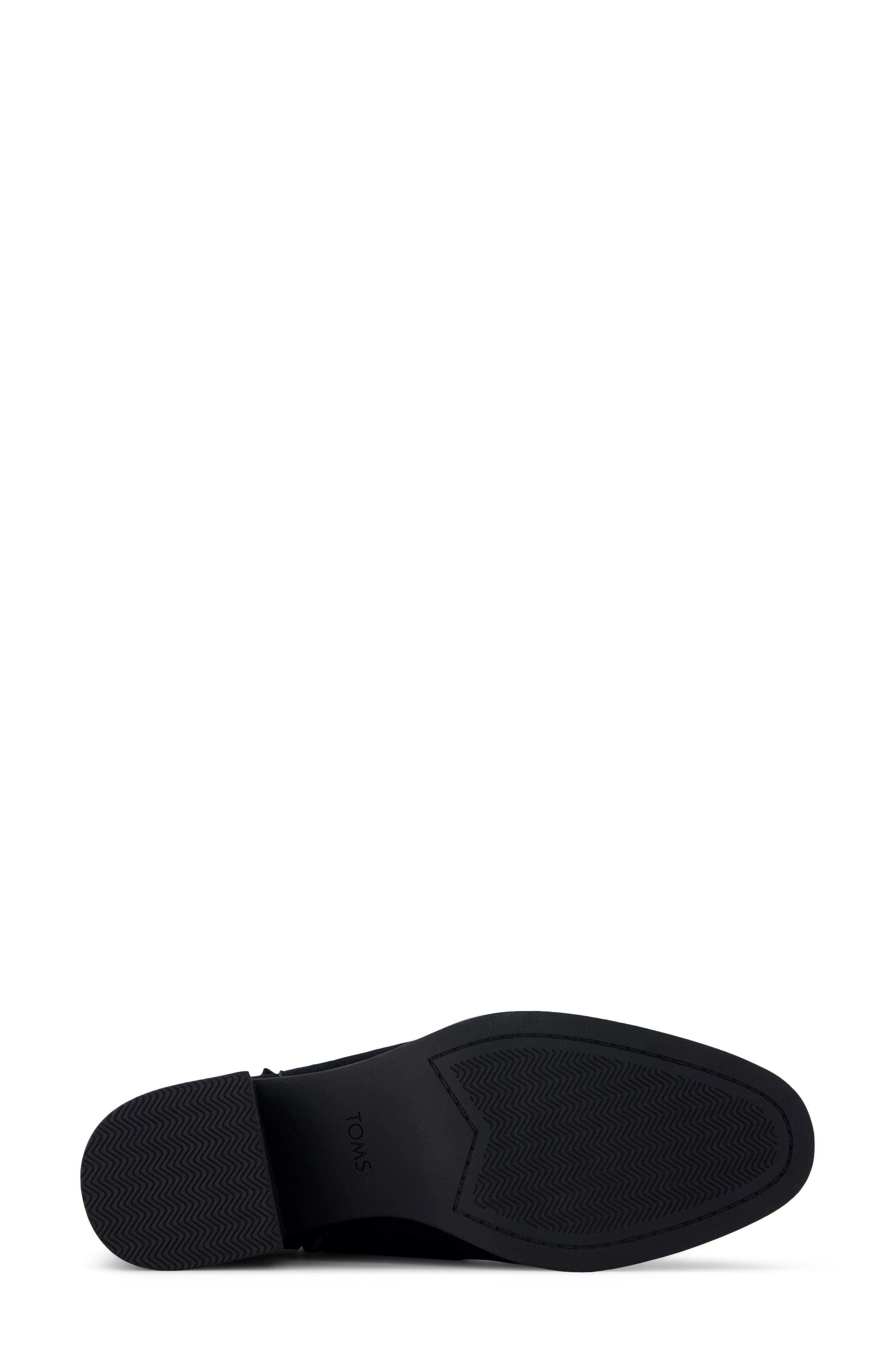 Suede Ankle Bootie, Alternate, color, BLACK