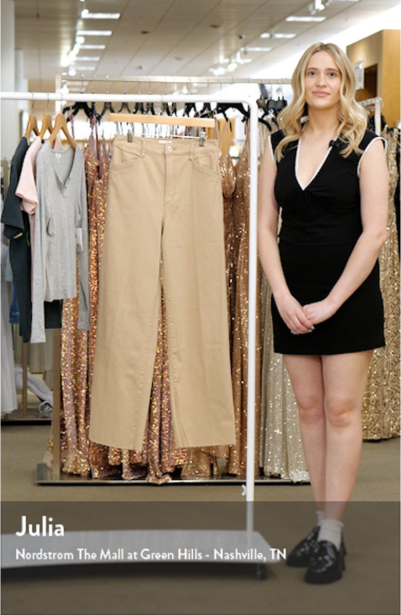 The Mischa Raw Hem Superhigh Waist Wide Leg Jeans, sales video thumbnail