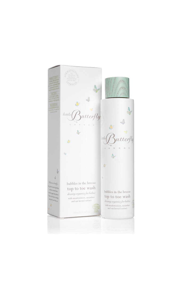 Little Butterfly London Bubbles in the Breeze Top to Toe Wash 200ml, Main, color, Top To Toe Wash 200Ml