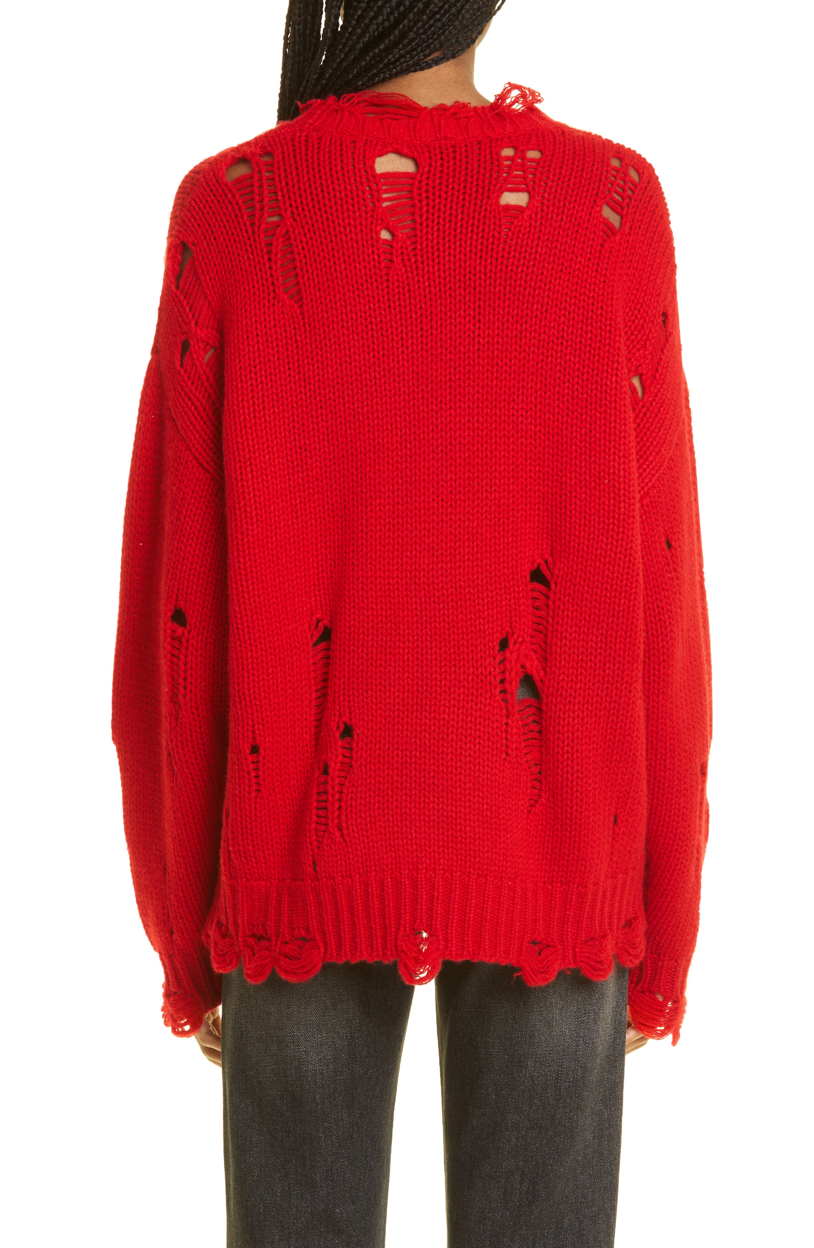 R13 Oversize Distressed Cashmere Sweater (Women) | Nordstrom