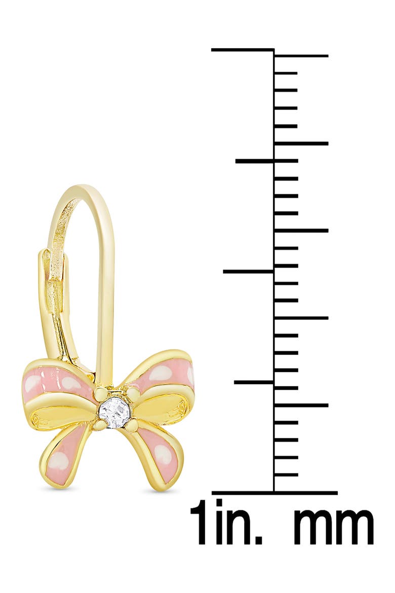 Bow Earrings, Alternate, color, GOLD