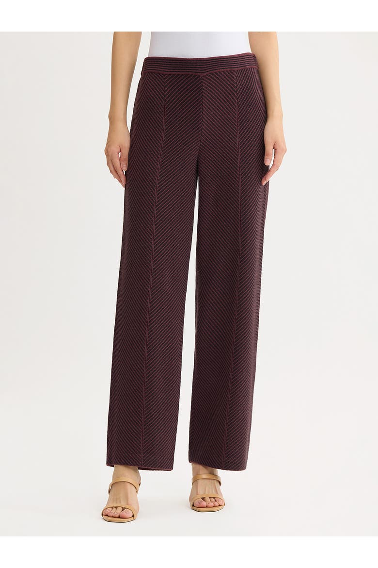Chevron Straight Leg Knit Pants, Main, color, Mahogany/Black