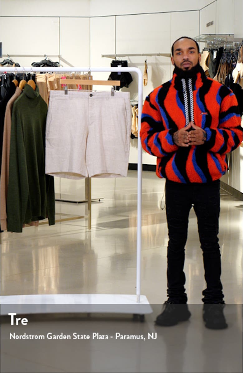 Slim Fit Linen Bermuda Shorts, sales video thumbnail