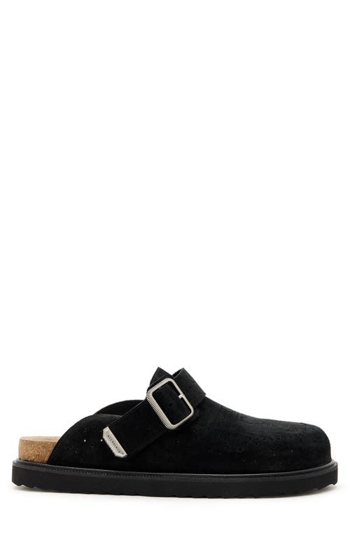 Allsaints Venus Shearling Mules In Black