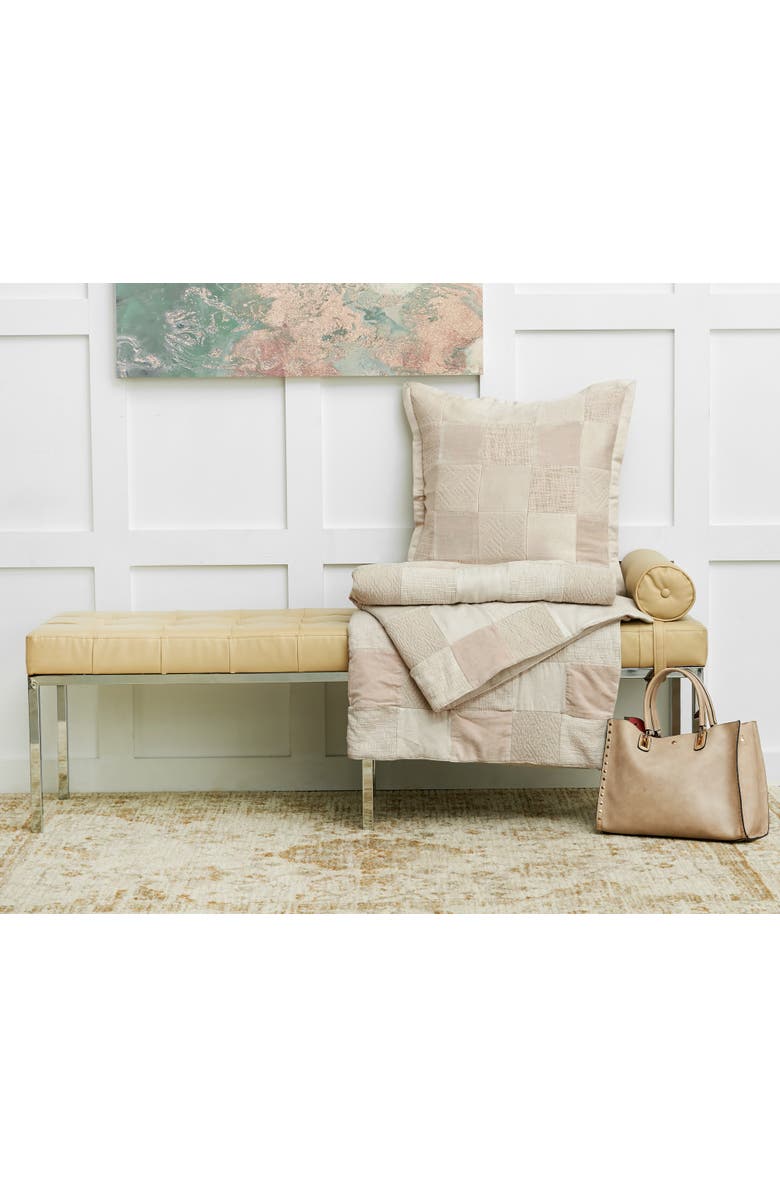 ELISABETH YORK Pia Natural Accent Throw Blanket, Alternate, color, Brown