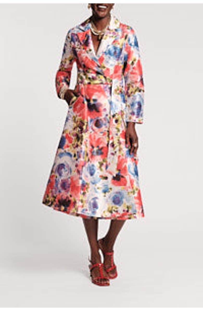 Frances Valentine Lucille Wrap Dress Super Bloom, Main, color, Pink/Purple/Multi