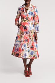 Frances Valentine Lucille Wrap Dress Super Bloom