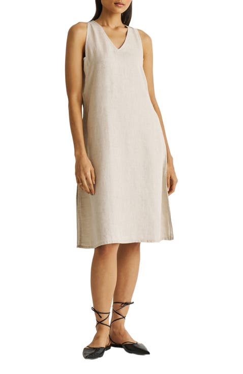 V-Neck Straight Dress