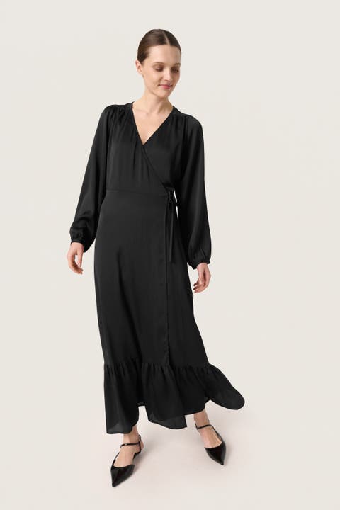 Slioana Maxi Length V-Neck Wrap Dress