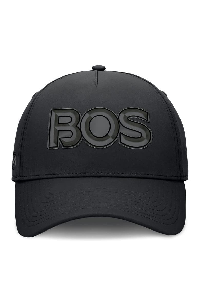 FANATICS Men's Fanatics Black Boston Bruins Authentic Pro Road Team Code Flex Hat, Alternate, color, Black