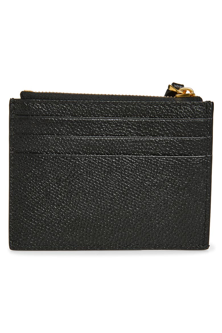 VLOGO Leather Card Case, Alternate, color, BLACK